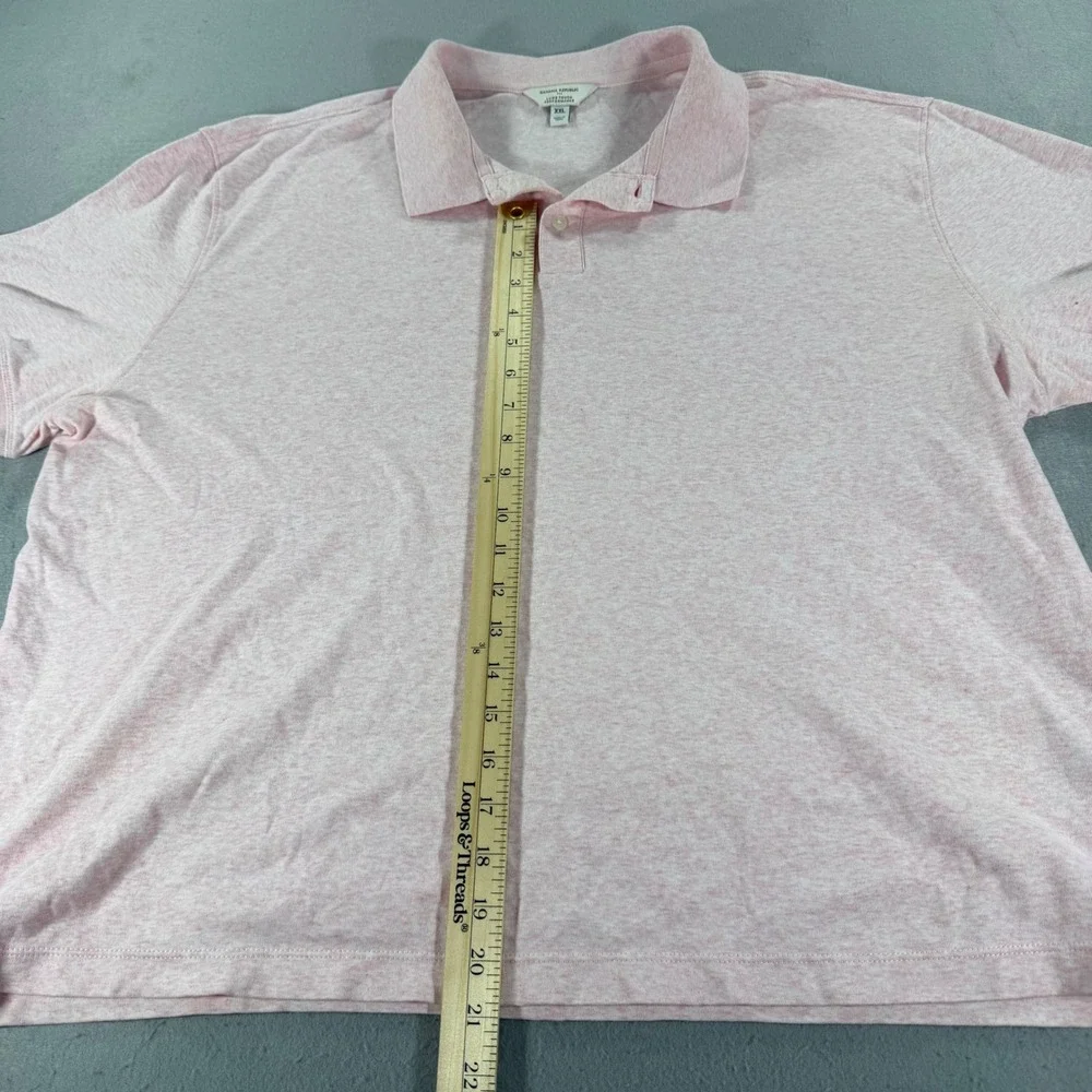 Banana Republic Luxe Touch Polo Mens XXL Pink Cotton‎ Performance